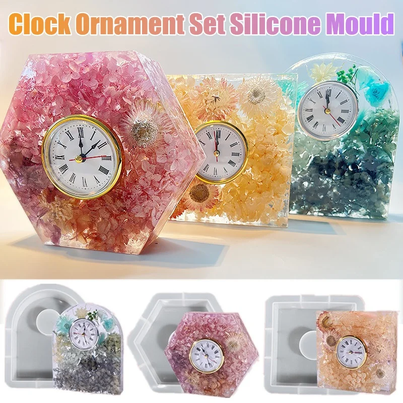 Clock Ornament Set Silicone Mo - Silicone Epoxy Resin Molds Set review and price