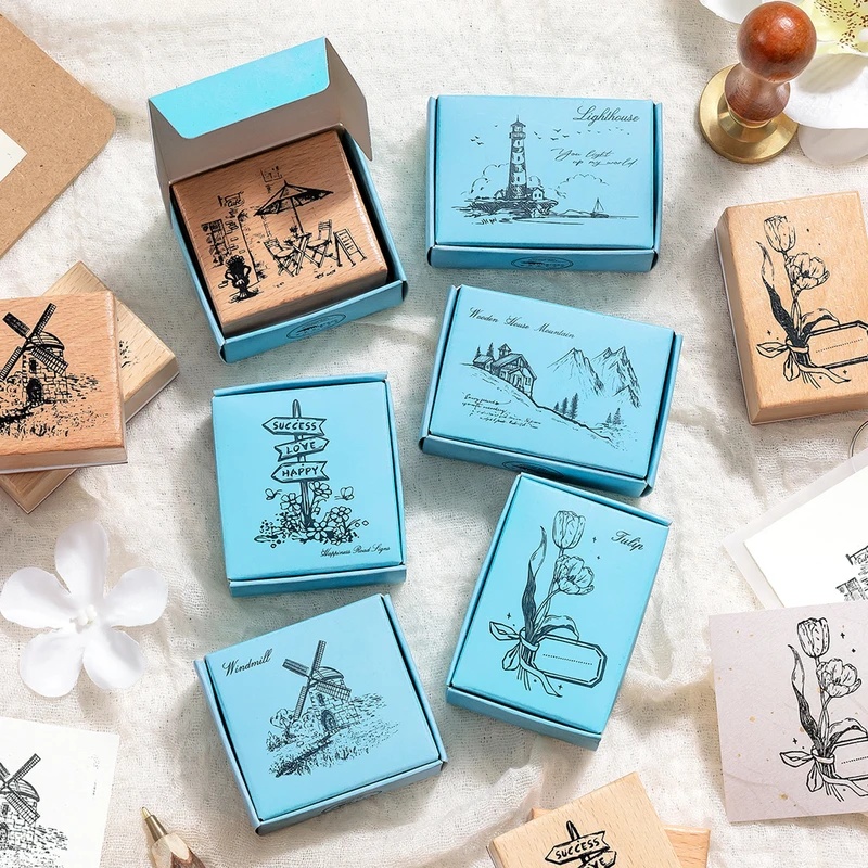Vintage Wooden Rubber Stamps,  - Scrapbooking review and price